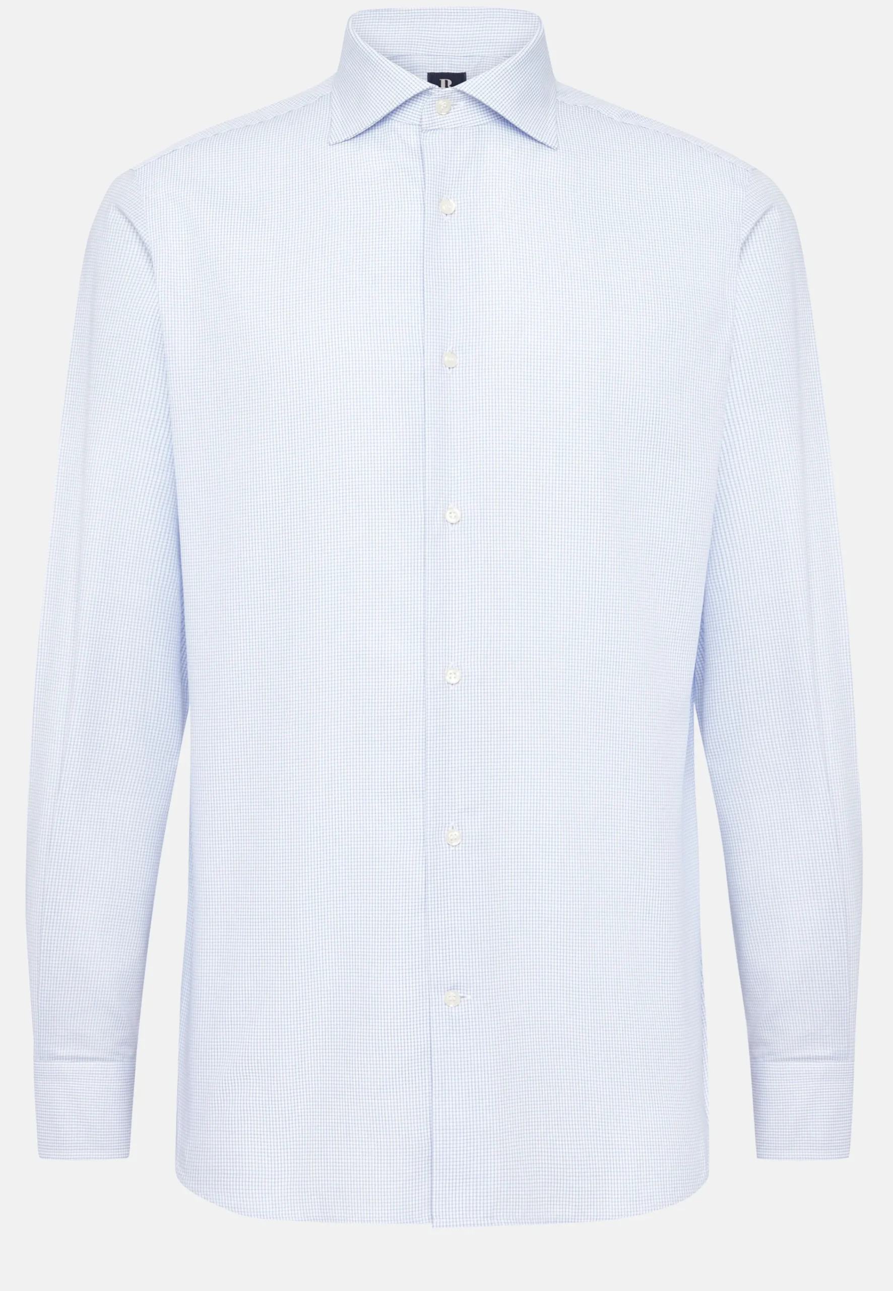 Chemises Habillées-Boggi Milano Chemise En Sergé De Coton Regular Fit Bleu clair