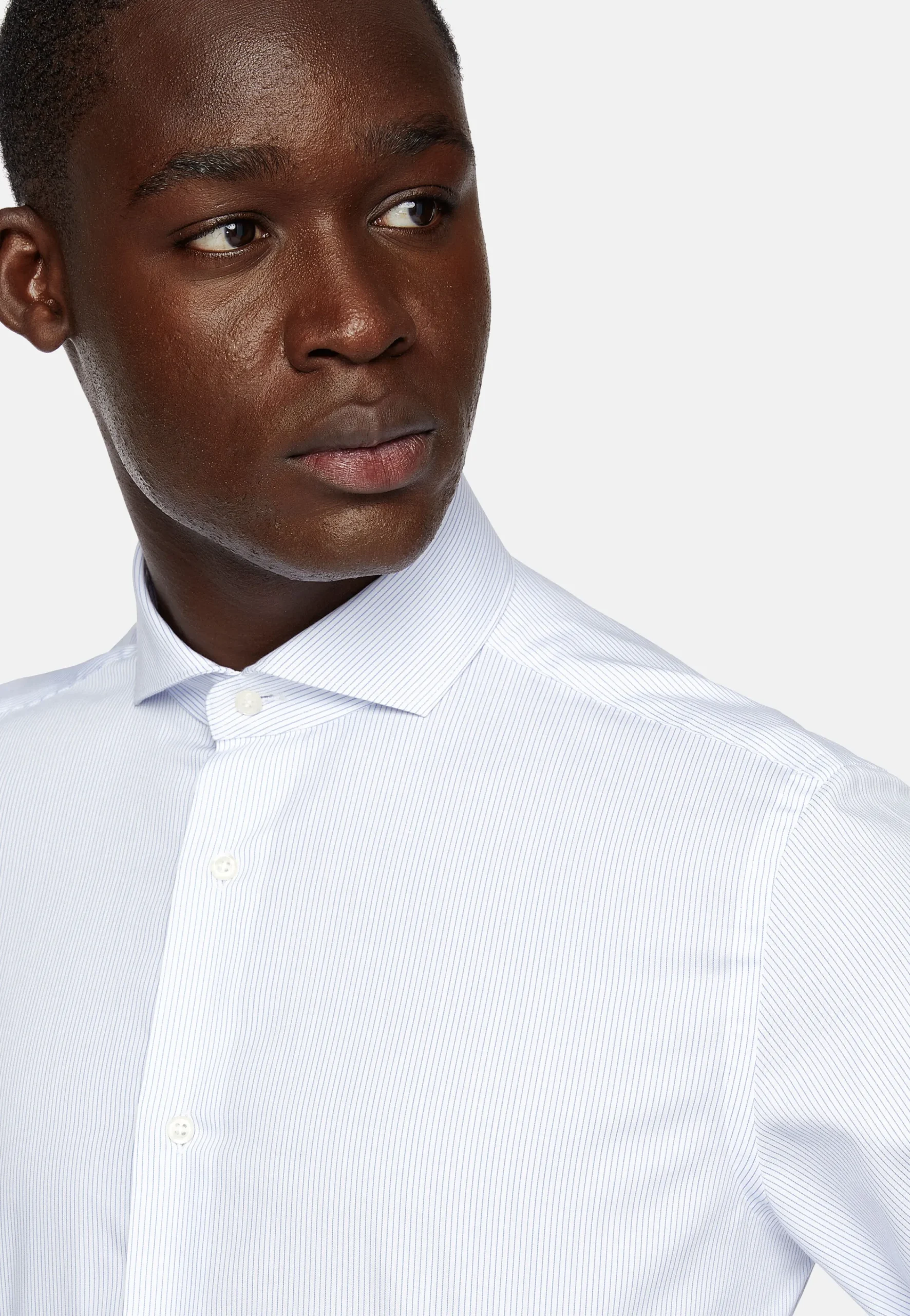 Chemises Habillées-Boggi Milano Chemise En Sergé De Coton Regular Fit Bleu clair