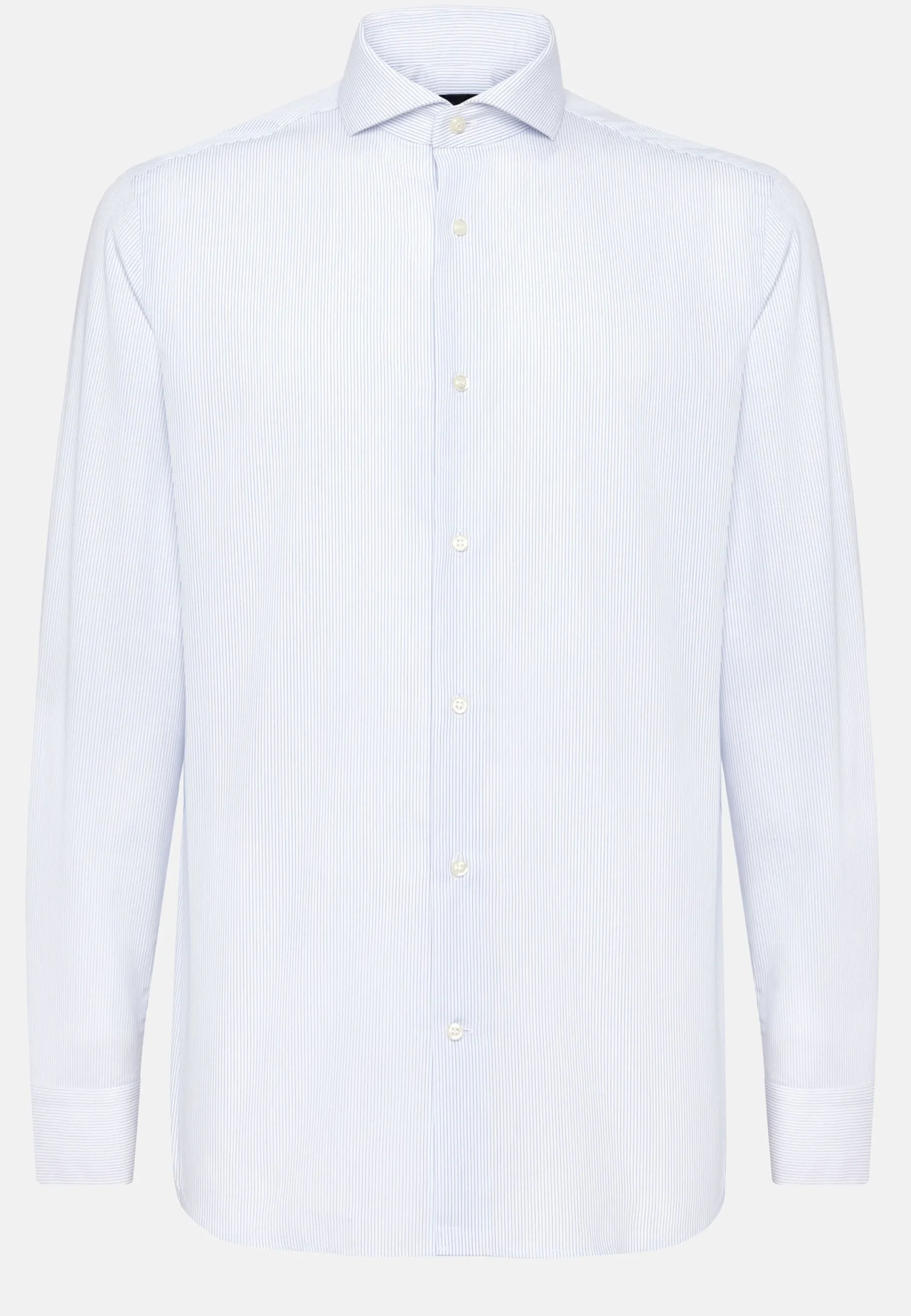 Chemises Habillées-Boggi Milano Chemise En Sergé De Coton Regular Fit Bleu clair