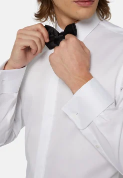 Chemises Habillées-Boggi Milano Chemise Slim Fit En Satin De Coton Blanc