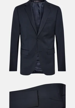 Costumes-Boggi Milano Costume Bleu À Rayures En Laine Extensible bleu marine