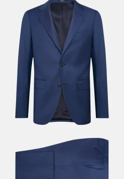 Costumes-Boggi Milano Costume En Pure Laine Bleu