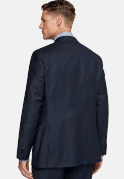 Costumes-Boggi Milano Costume À Fines Rayures En Pure Laine bleu marine