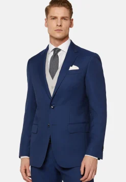 Costumes-Boggi Milano Costume Bleu Roi En Pure Laine Bleu royal