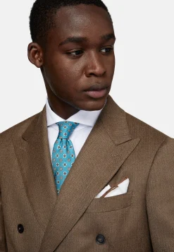 Costumes-Boggi Milano Costume Croisé À Chevrons En Pure Laine Marron