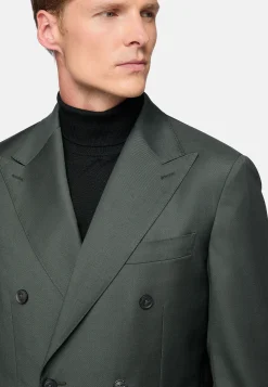 Costumes-Boggi Milano Costume Croisé En Pure Laine Vert