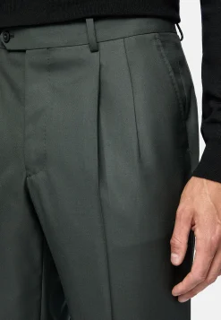 Costumes-Boggi Milano Costume Croisé En Pure Laine Vert