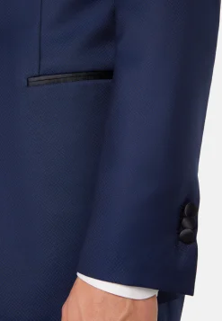 Smoking|Costumes-Boggi Milano Costume De Smoking En Laine Extensible bleu marine