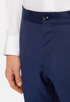 Smoking|Costumes-Boggi Milano Costume De Smoking En Laine Extensible bleu marine