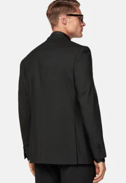 Costumes-Boggi Milano Costume En Laine Extensible Charbon