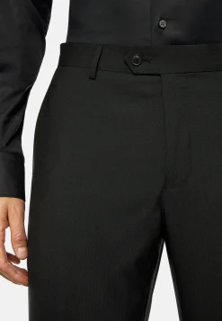 Costumes-Boggi Milano Costume En Laine Extensible Charbon