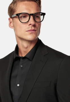 Costumes-Boggi Milano Costume En Laine Extensible Charbon