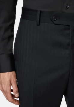 Costumes-Boggi Milano Costume À Chevrons En Pure Laine Noir