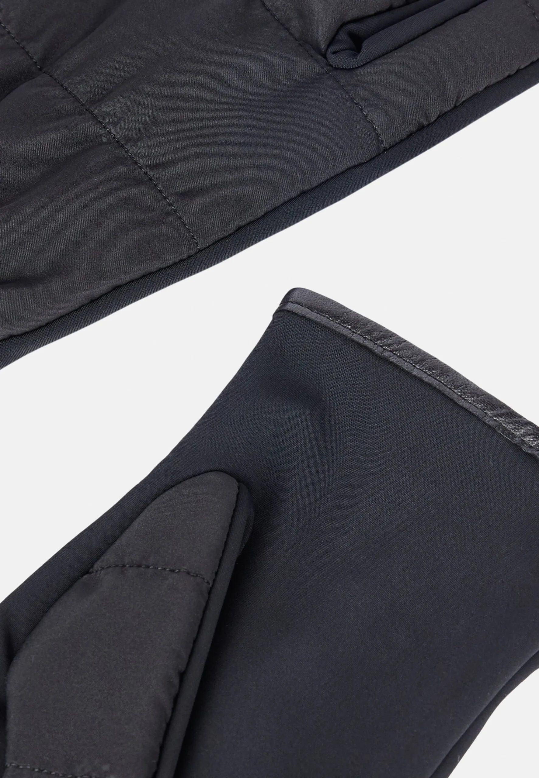 Gants-Boggi Milano Gants Matelassés En Tissu Technique Noir