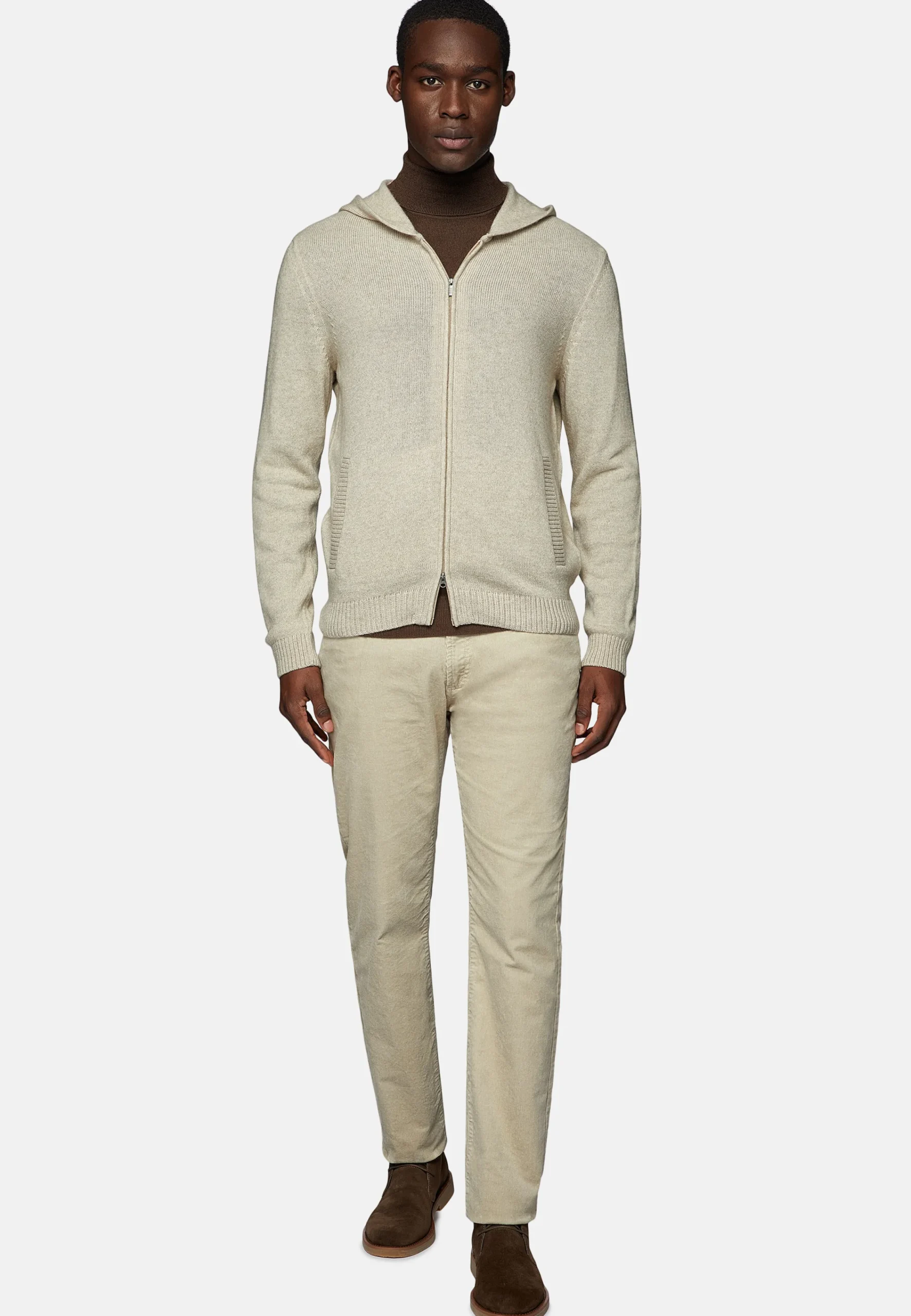 Tricots-Boggi Milano Gilet En Cachemire Mélangé Sable