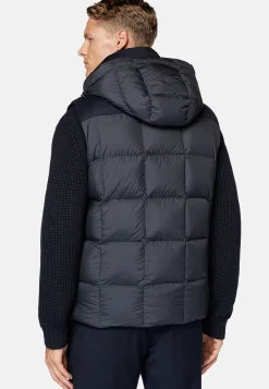 Blousons-Boggi Milano Gilet En Flanelle Rembourré De Plumes À Capuche