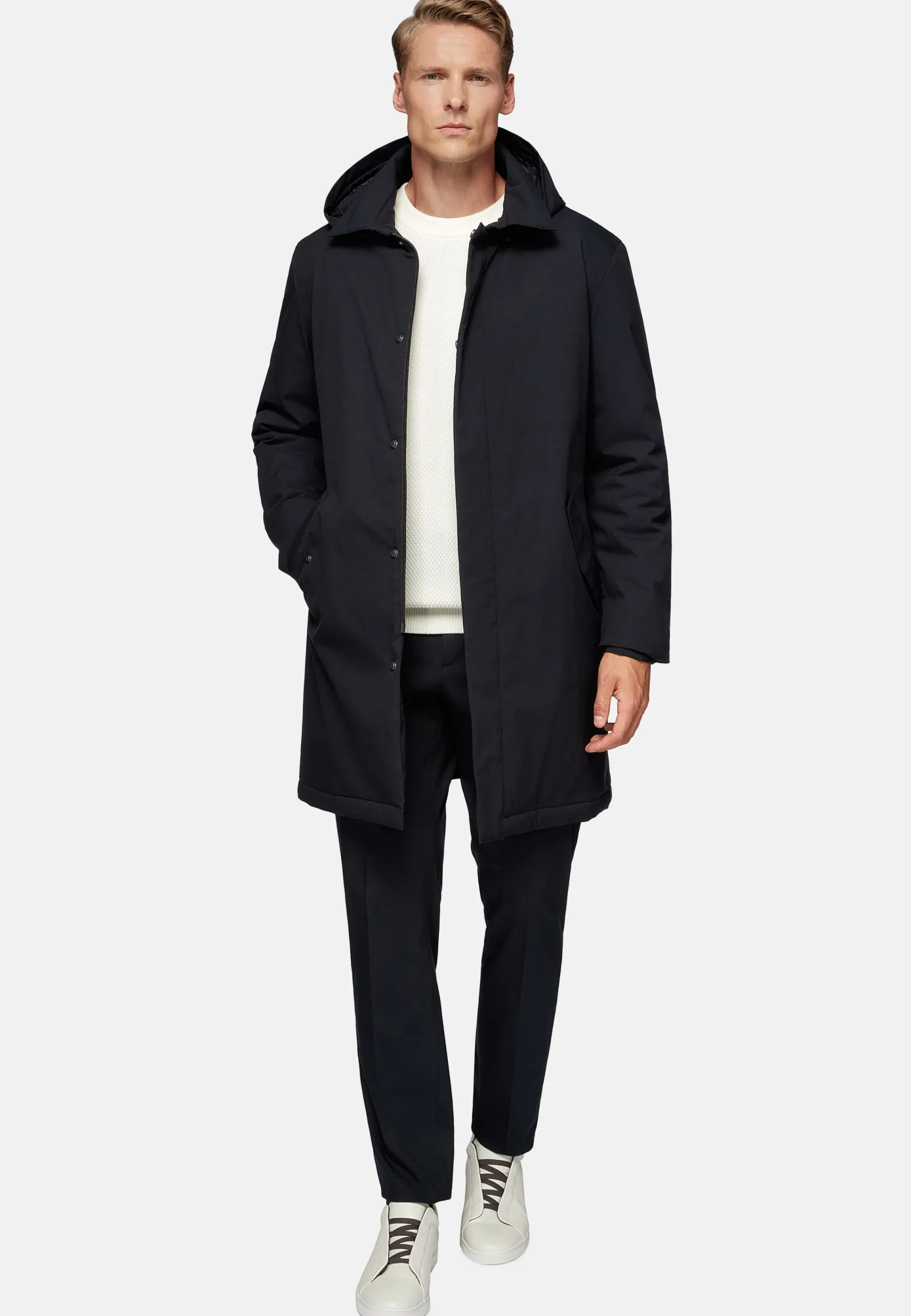 Blousons-Boggi Milano Imperméable En Nylon Extensible bleu marine