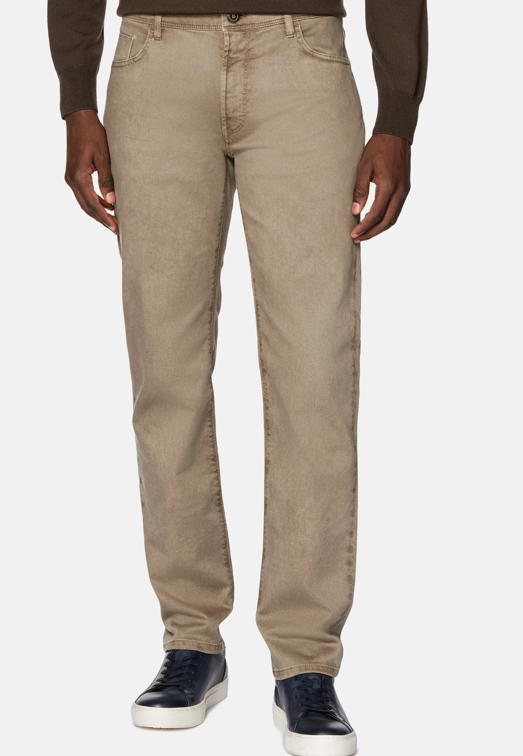 Pantalons-Boggi Milano Jean En Coton Tencel Extensible