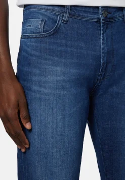 Jeans-Boggi Milano Jean En Denim Extensible À Délavage Moyen Bleu