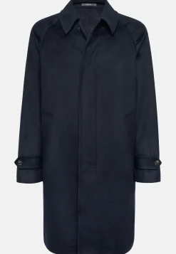 Manteaux-Boggi Milano Manteau À Simple Boutonnage En Laine Cachemire bleu marine