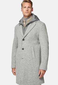 Manteaux-Boggi Milano Manteau En Jersey De Laine Avec Plastron