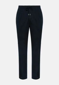 Pantalons-Boggi Milano Pantalon City En Coton Tencel Extensible