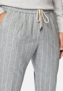 Pantalons-Boggi Milano Pantalon City En Flanelle À Fines Rayures