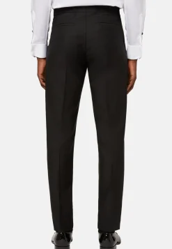 Pantalons-Boggi Milano Pantalon De Smoking En Laine Noir