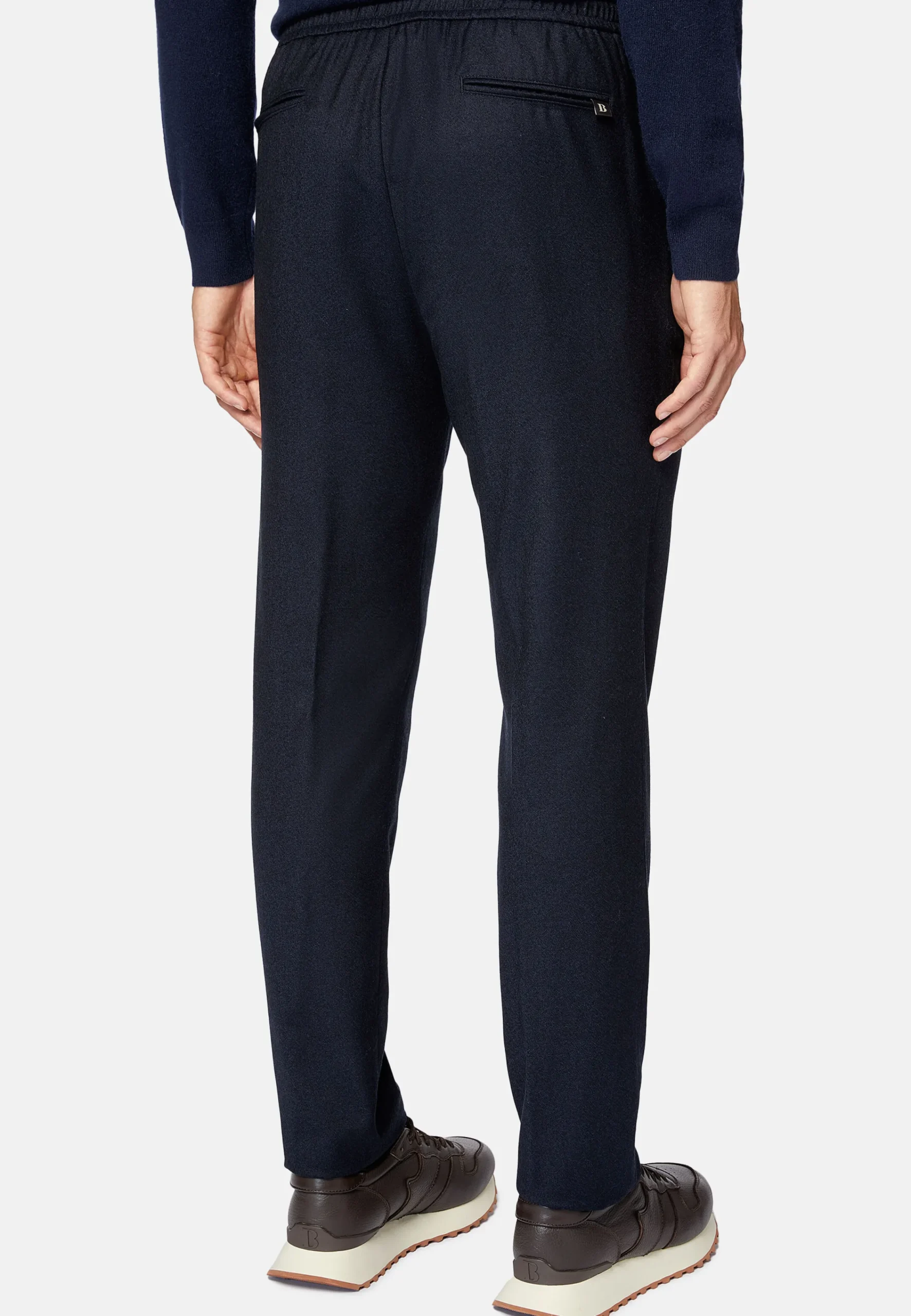 Pantalons-Boggi Milano Pantalon De Ville En Flanelle