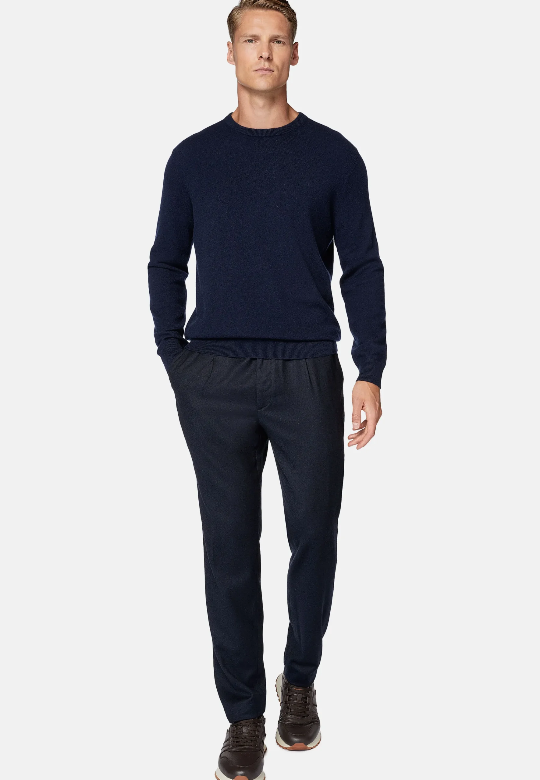 Pantalons-Boggi Milano Pantalon De Ville En Flanelle