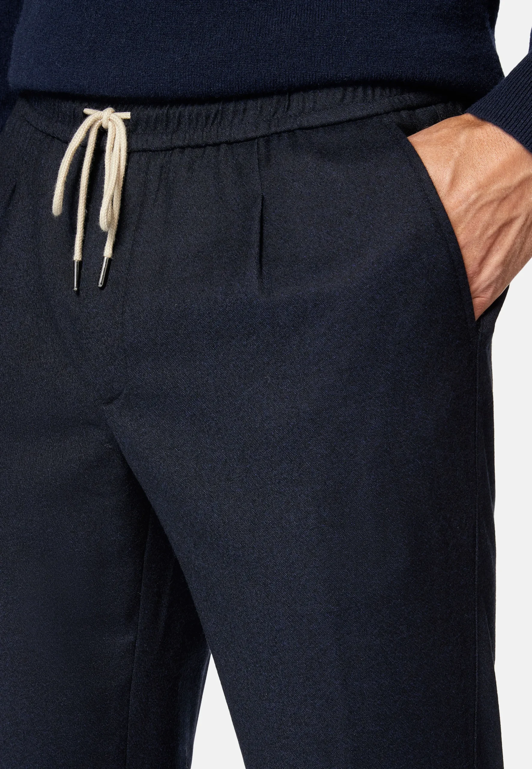 Pantalons-Boggi Milano Pantalon De Ville En Flanelle