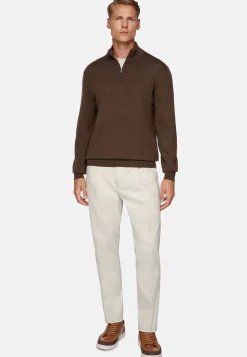 Pantalons-Boggi Milano Pantalon En Coton Avec Pinces