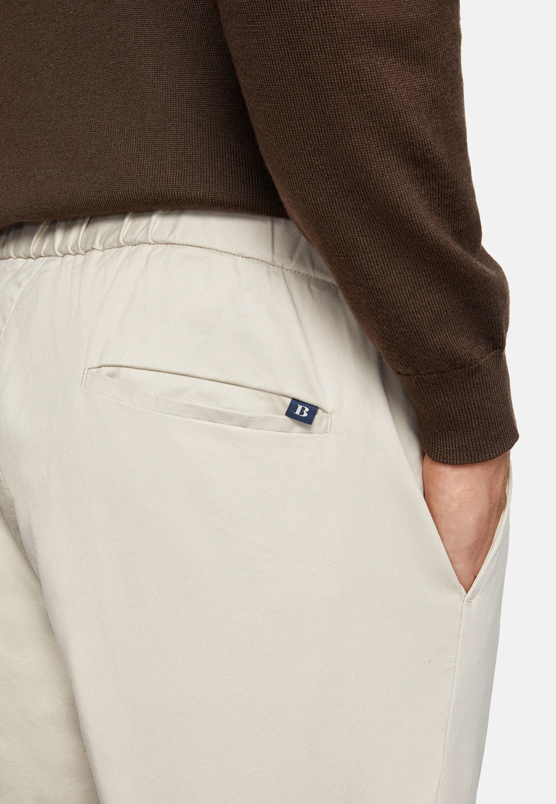 Pantalons-Boggi Milano Pantalon En Coton Avec Pinces