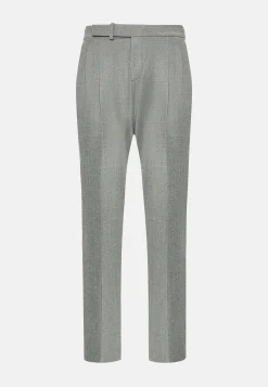 Pantalons-Boggi Milano Pantalon En Flanelle Extensible. Light grey