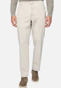 Pantalons-Boggi Milano Pantalon En Gabardine De Coton Extensible