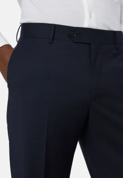 Pantalons-Boggi Milano Pantalon En Laine B Aria bleu marine