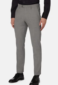 Pantalons-Boggi Milano Pantalon En Laine Stretch Lavable
