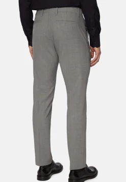 Pantalons-Boggi Milano Pantalon En Laine Stretch Lavable