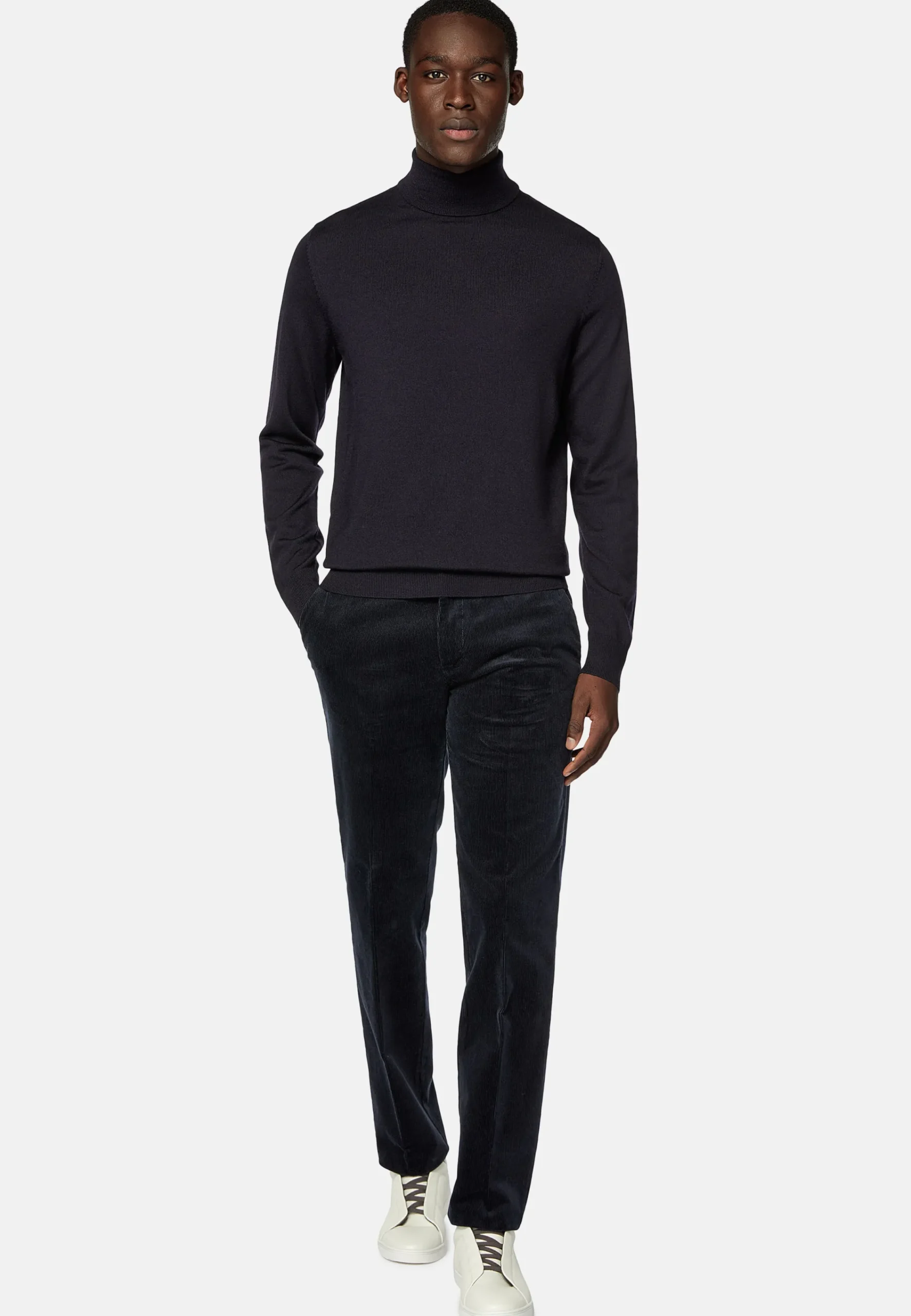 Pantalons-Boggi Milano Pantalon En Velours Extensible