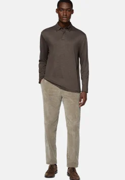 Pantalons-Boggi Milano Pantalon En Velours Extensible