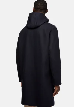 Blousons-Boggi Milano Parka En Laine Technique bleu marine