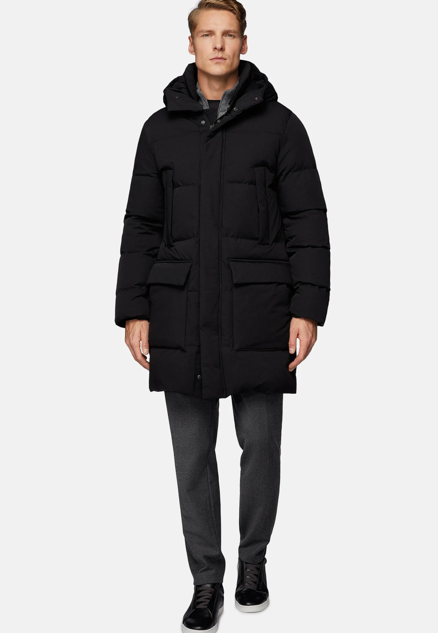 Blousons-Boggi Milano Parka Technique En Duvet Noir