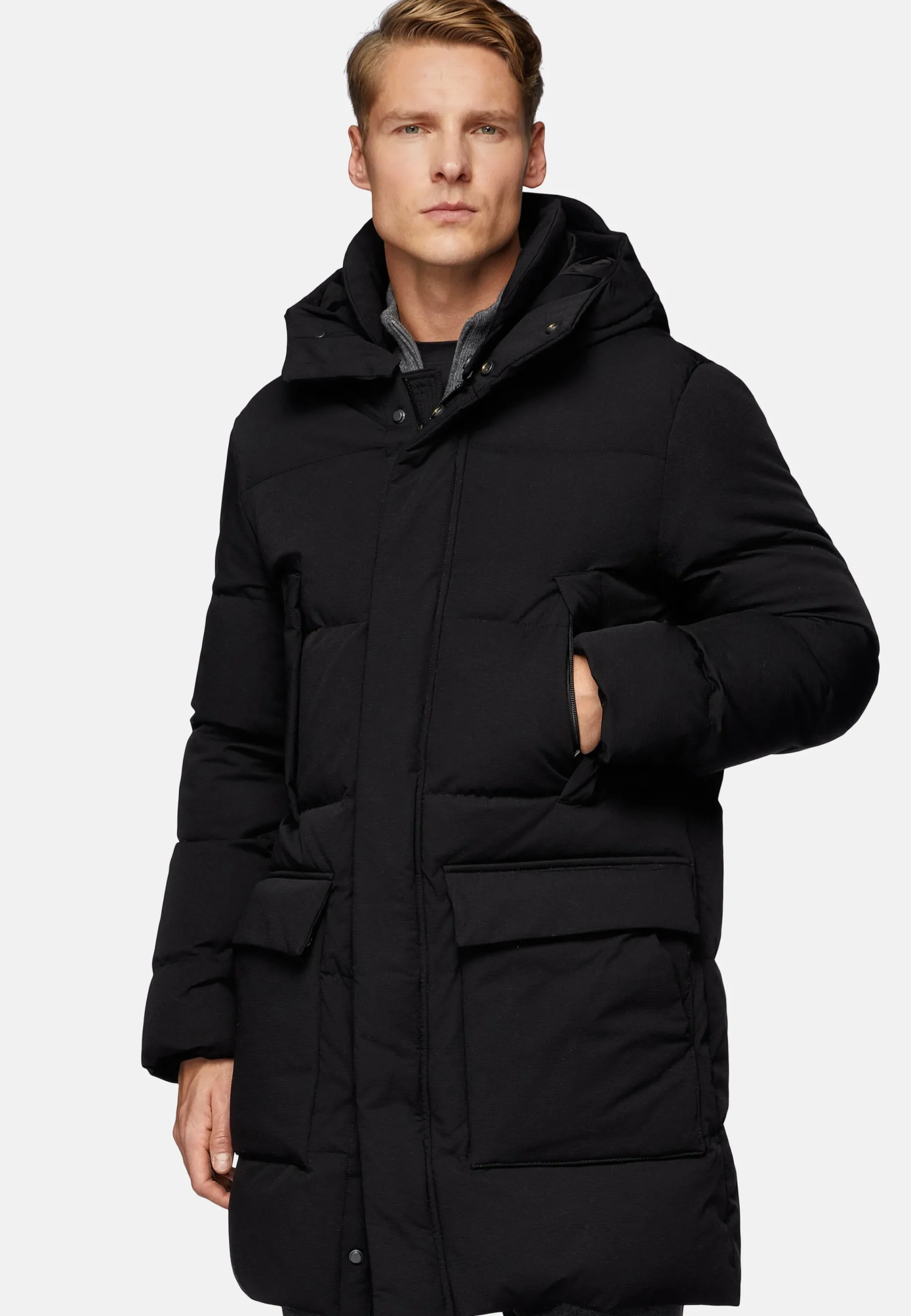 Blousons-Boggi Milano Parka Technique En Duvet Noir
