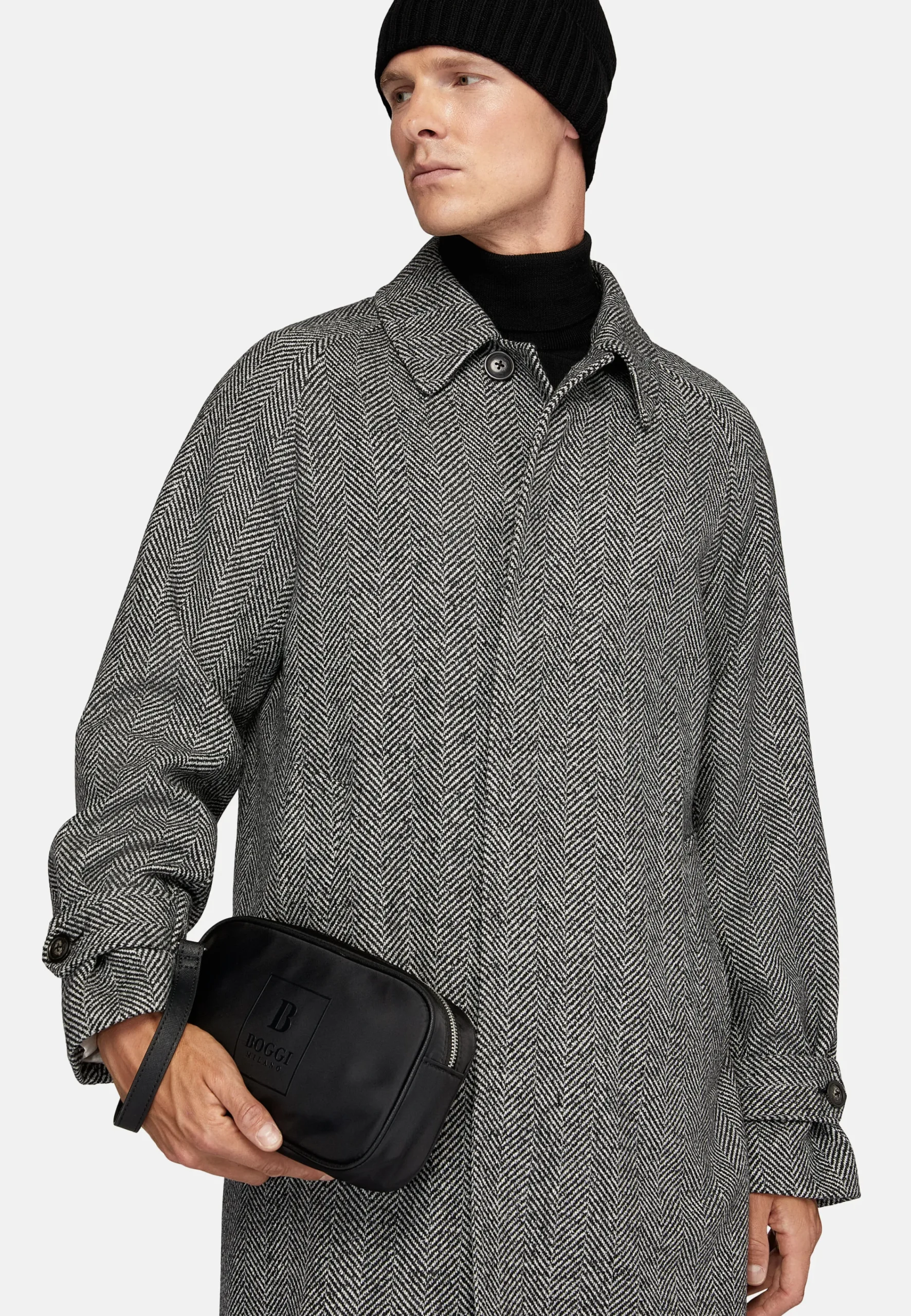 Petite Maroquinerie-Boggi Milano Pochette Clutch En Tissu Technique Noir