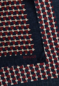 Mouchoir De Poche-Boggi Milano Pochette Motif Géométrique En Soie