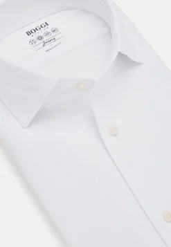 Chemises Polo-Boggi Milano Polo Chemise En Jersey Regular Fit Blanc