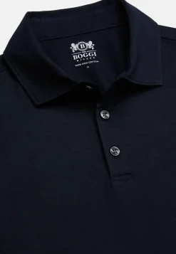Polos-Boggi Milano Polo En Jersey De Coton Pima Regular Fit Manches Longues