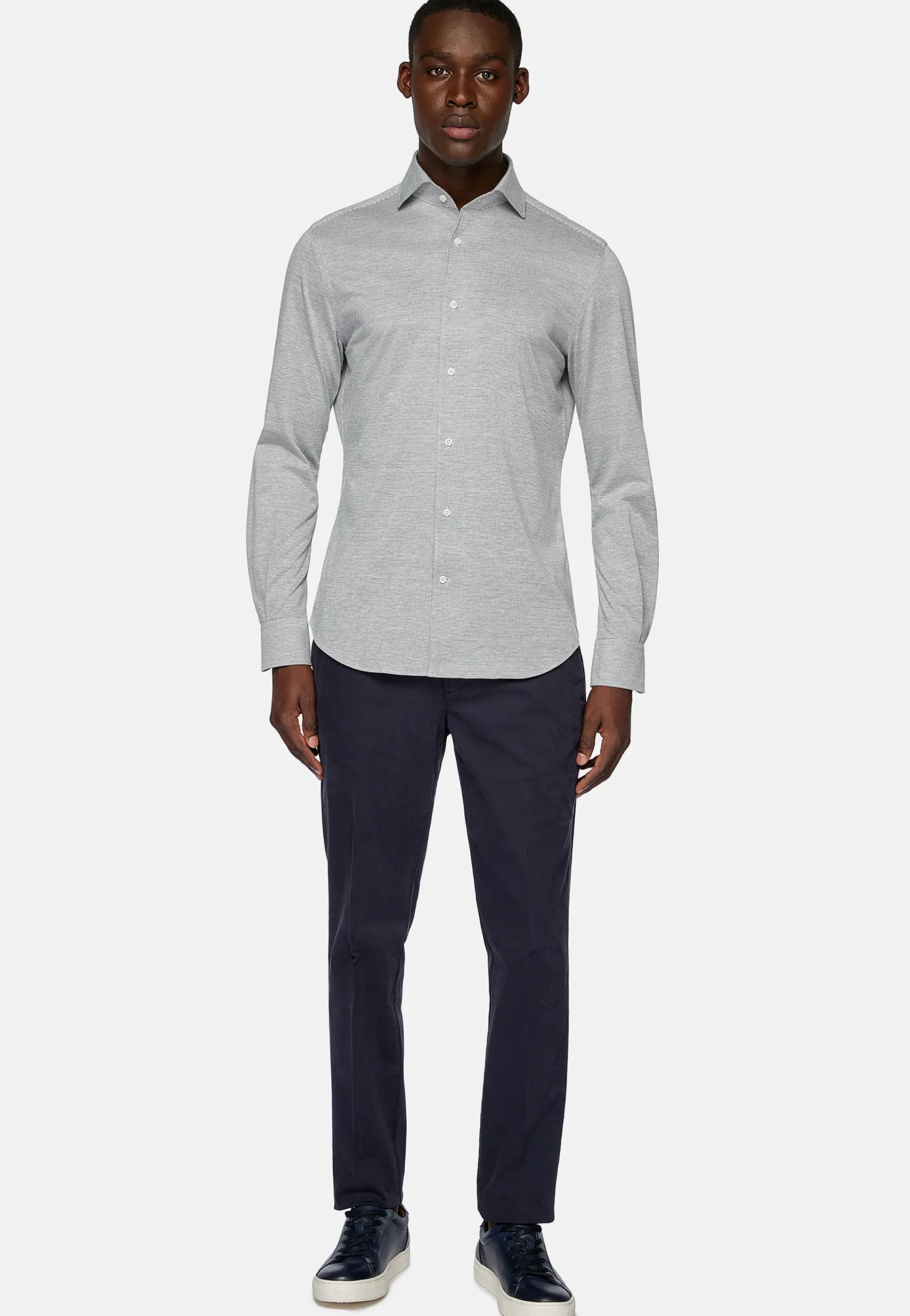 Chemises Polo-Boggi Milano Polo En Jersey Japonais Regular Fit Gris