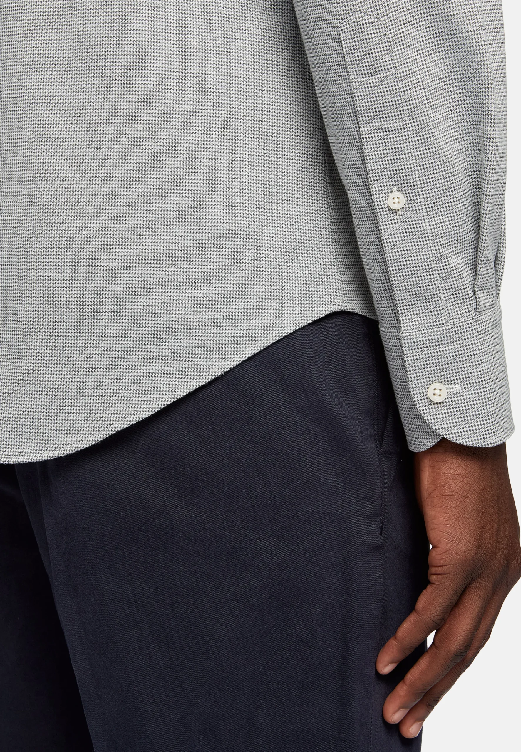 Chemises Polo-Boggi Milano Polo En Jersey Japonais Regular Fit Gris