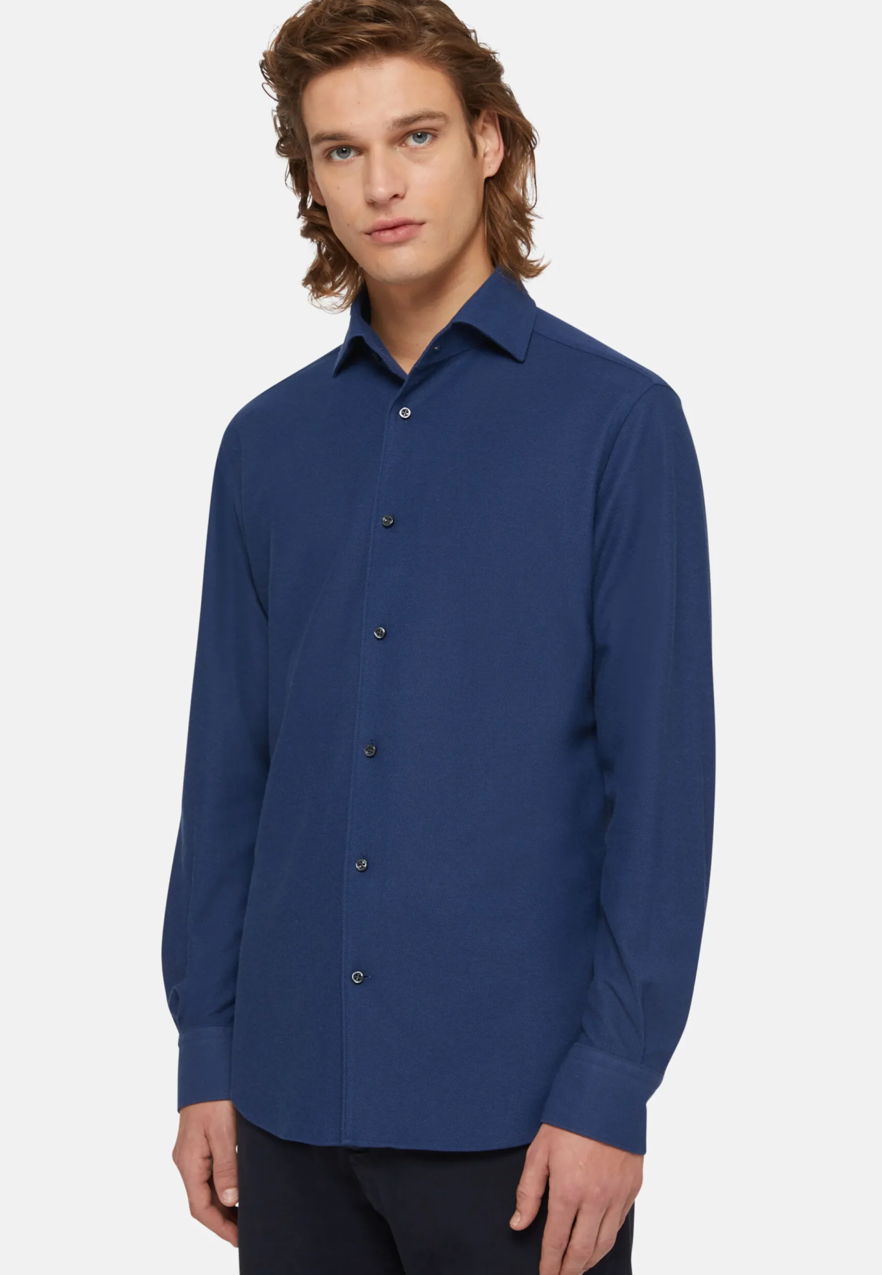 Chemises Polo-Boggi Milano Polo En Jersey Japonais Regular Fit bleu marine